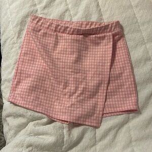 Plaid preppy skort